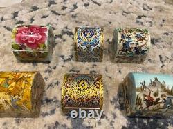 1 Item Package 6 Pieces (Bundle Deal) Trinket Box Hand Paint Miniature Fine Art