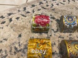 1 Item Package 6 Pieces (Bundle Deal) Trinket Box Hand Paint Miniature Fine Art