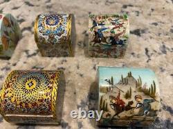 1 Item Package 6 Pieces (Bundle Deal) Trinket Box Hand Paint Miniature Fine Art