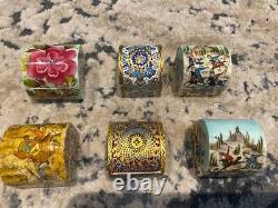 1 Item Package 6 Pieces (Bundle Deal) Trinket Box Hand Paint Miniature Fine Art