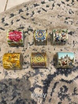 1 Item Package 6 Pieces (Bundle Deal) Trinket Box Hand Paint Miniature Fine Art