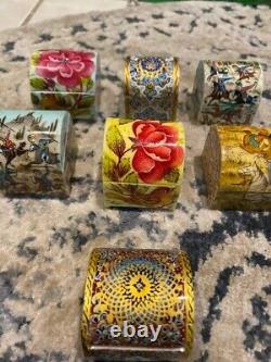 1 Item Package 7 Pieces (Bundle Deal) Trinket Box Hand Paint Miniature Fine Art