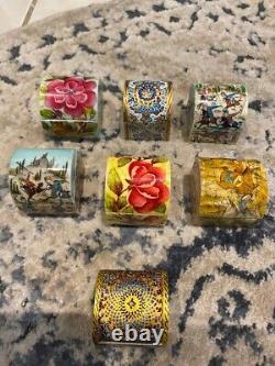 1 Item Package 7 Pieces (Bundle Deal) Trinket Box Hand Paint Miniature Fine Art