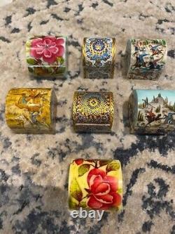 1 Item Package 7 Pieces (Bundle Deal) Trinket Box Hand Paint Miniature Fine Art