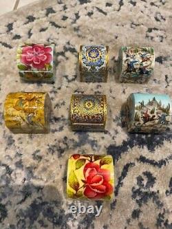 1 Item Package 7 Pieces (Bundle Deal) Trinket Box Hand Paint Miniature Fine Art