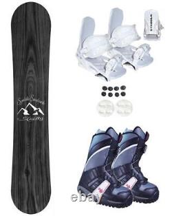 136cm Symbolic Knotty Snowboard and WHITE Bindings & BOA Boots Women's 6.5 7 H63