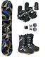 140 Symbolic Arctic Snowboard and Bindings & NW Boots 8 8.5 SET burton dcal H198