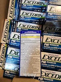 150 BOXS! Excedrin PM Headache Pain Reliever Caplets 100 Count. PACKAGE DEAL