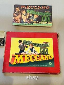 1960s VINTAGE COLLECTOR MECCANO #4 AND #0 RARE PACKAGE DEAL