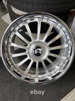 22x9/10.5 FORGIATO PIATTO XL CAP BMW MERCEDES BENZ S550 AUDI PACKAGE FORGI DEALS