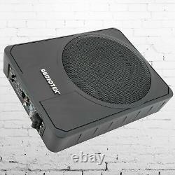 Audiotek 1000w 10 Compact Car Under Seat Powered Subwoofer Super Slim with KIT