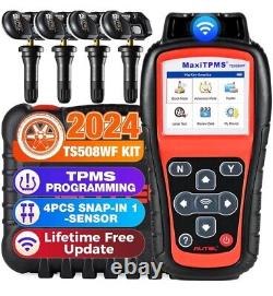 Autel TS508WF Tool With (4) 1-sensor-r Rubber MX-1 TPMS Sensors Package Deal