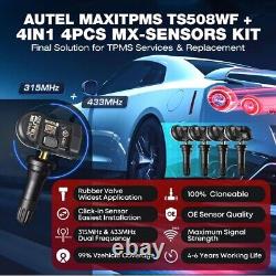 Autel TS508WF Tool With (4) 1-sensor-r Rubber MX-1 TPMS Sensors Package Deal