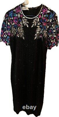 Black Vintage Clothing Package Deal 3 Coats and Sequin Silk Dress