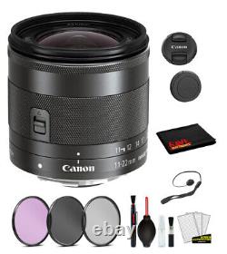 Canon EF-M 11-22mm f/4-5.6 IS STMLens with Bundle Package Deal Kit