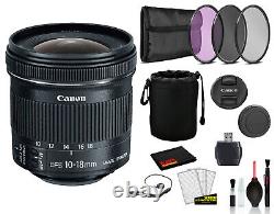 Canon EF-S 10-18mm f/4.5-5.6 IS STM Lens with Bundle Package Deal Kit