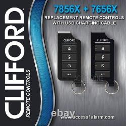 Clifford 7857X And 7656X 2-Way LED Remote Package Deal EZSDEI7856 With USB Cable