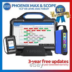 Deals! TOPDON Phoenix Max Pro Advanced Diagnositc Scan With4-Channel Oscilloscope