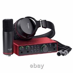 Focusrite Scarlett 2i2 Studio 4th Gen Audio Recording Interface w Mic & Headp