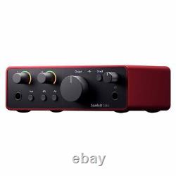 Focusrite Scarlett Solo Audio Home Recording USB Interface w Speakers & Mic