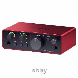 Focusrite Scarlett Solo Audio Home Recording USB Interface w Speakers & Mic