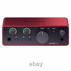 Focusrite Scarlett Solo Audio Home Recording USB Interface w Speakers & Mic