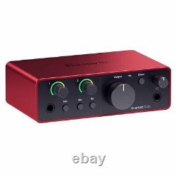 Focusrite Scarlett Solo Audio Home Recording USB Interface w Speakers & Mic