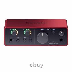 Focusrite Scarlett Solo Studio Interface Bundle w Microphone, Headphones & Stand