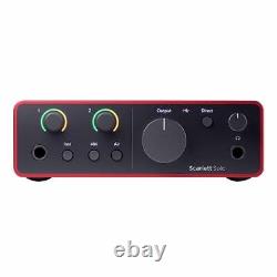 Focusrite Scarlett Solo Studio Interface Bundle w Microphone, Headphones & Stand