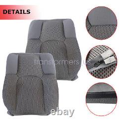 For 2005-2019 Nissan Frontier Driver Passenger Bottom Top Cloth Seat Cover Gray