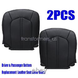 For 2008 2009-2013 Cadillac CTS Driver &Passenger Lower Leather Seat Cover Black