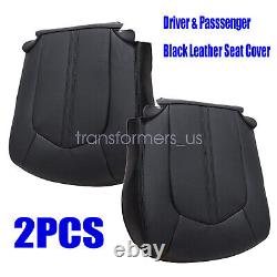 For 2008 2009-2013 Cadillac CTS Driver &Passenger Lower Leather Seat Cover Black