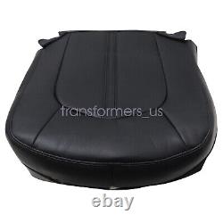 For 2008 2009-2013 Cadillac CTS Driver &Passenger Lower Leather Seat Cover Black