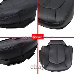 For 2008 2009-2013 Cadillac CTS Driver &Passenger Lower Leather Seat Cover Black