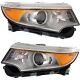 Headlight Set For 2011-2014 Ford Edge Driver and Passenger Side with bulb