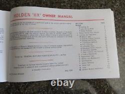 Holden Hx Owners Manual Package Deal