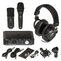 Mackie Producer Bundle Audio Recording Interface 3 Monitors Microphones Stands