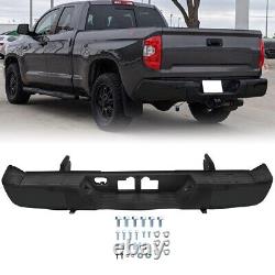 NEW Complete Black Steel Rear Bumper witho Park Asst for Toyota Tundra 2014-2021