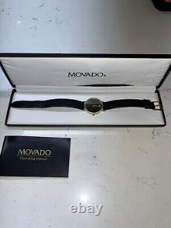 PACKAGE DEAL Vintage Movado Thin Gold Plated Quartz 87.45.882 And 87. A1.820