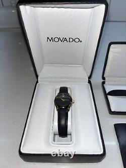 PACKAGE DEAL Vintage Movado Thin Gold Plated Quartz 87.45.882 And 87. A1.820