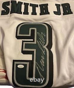 Package Deal Autographed PHILADELPHIA EAGLES NOLAN SMITH JR JERSEY & Rookie Card