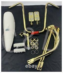 Package Deal For 20 Lowrider Bike, Set Of 7 Item, Gold & White, Lowrider