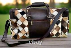 Package Deal (Set of 2) Genuine Cowhide Hair on Leather Duffle Bag and Backpack