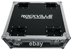 Rockville BEST PACK H2O (6) Water Resistant Battery Par DJ Lights+Charge Case