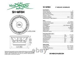 Sky High Package Deal 4 MR84 8 Midrange Midbass Speakers 3200 Watts 4 ohm