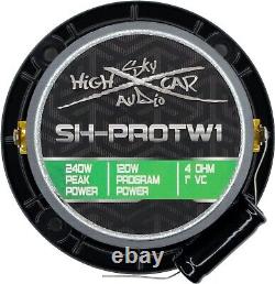 Sky High Package Deal 4 MRB64 6.5 Midrange Bullet Speakers & 4 PROTW1 Tweeters