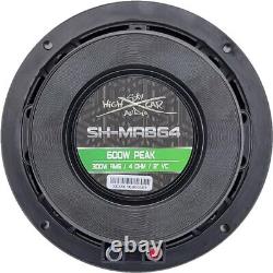 Sky High Package Deal 4 MRB64 6.5 Midrange Speakers with Bullet 2400W 4 ohm