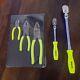 Snap-On Tool Package Deal 3pc Pliers 1/4 & 3/8 Flex Head Ratchets Hi-Viz