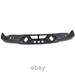 Step Bumper Face Bar For 2007-2013 Toyota Tundra Black Steel With Pad Provision