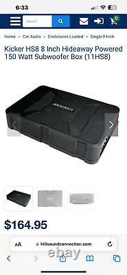 TWO KICKER SUBWOOFERS PACKAGE DEAL KICKER PT250 10? With Built-In 100W Amplifier